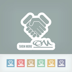 Sign on agreement document