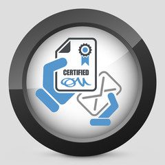 Mail with certification document