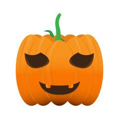Isolated happy halloween pumpkin