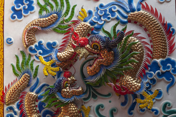 chinese dragon on the wall