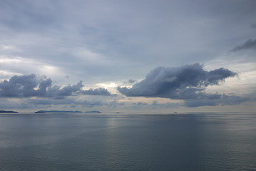 clouds over the sea