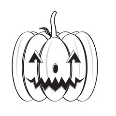 Isolated happy halloween pumpkin icon