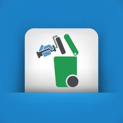 Separate waste collection icon