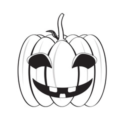 Isolated happy halloween pumpkin icon