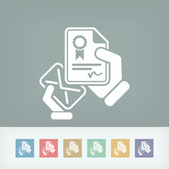 Document with a certificate