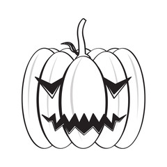Isolated happy halloween pumpkin icon