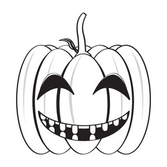 Isolated happy halloween pumpkin icon