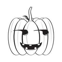 Isolated happy halloween pumpkin icon