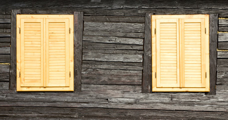 Wooden windows and shutters