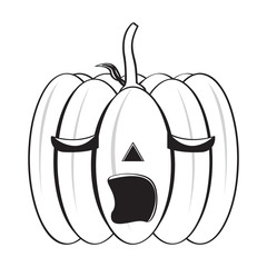 Isolated halloween pumpkin icon