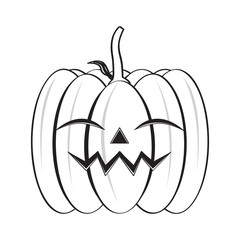 Isolated happy halloween pumpkin icon