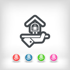 Hotel icon. Baggage service.