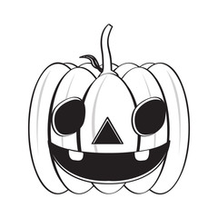 Isolated happy halloween pumpkin icon