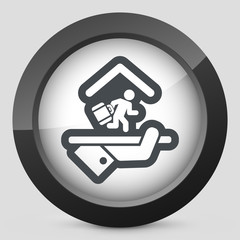 Hotel icon. Arrival/departure.