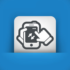 Smartphone icon. File transfer.