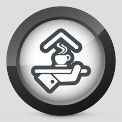 Hotel icon. Breakfast icon.