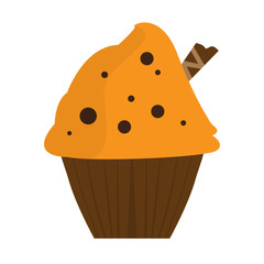 Isolated colored cupcake icon