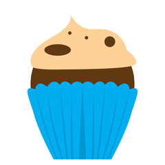 Isolated colored cupcake icon