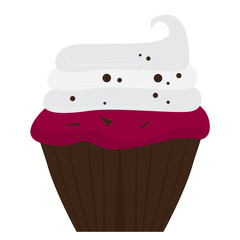 Isolated colored cupcake icon