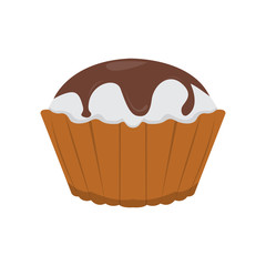 Isolated colored cupcake icon