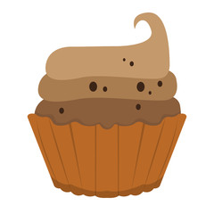 Isolated colored cupcake icon