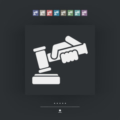 Fototapeta premium Hammer judge icon