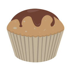 Isolated colored cupcake icon