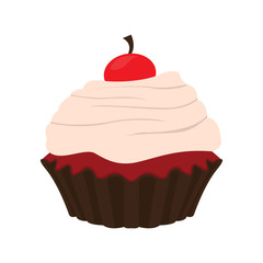 Isolated colored cupcake icon