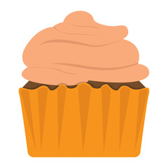 Isolated colored cupcake icon