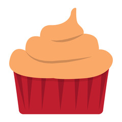 Isolated colored cupcake icon
