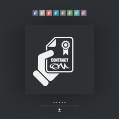 Naklejka premium House contract icon