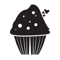 Isolated cupcake icon