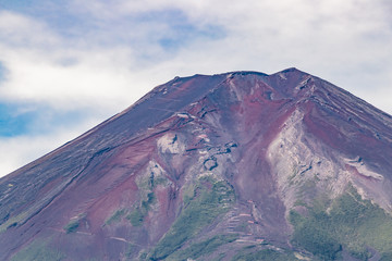 夏の富士山　世界遺産　活火山　雪なし