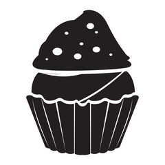Isolated cupcake icon