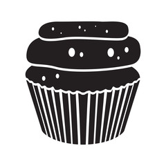 Isolated cupcake icon