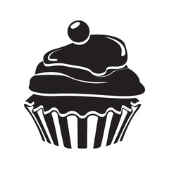 Isolated cupcake icon