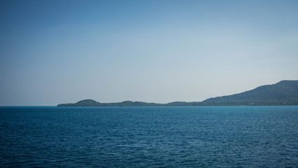 Plakat a karimun jawa island with deep blue dark sea