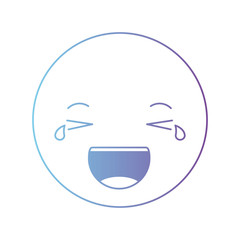 cartoon happy head kawaii character