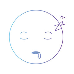 cartoon head asleep kawaii character