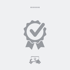 Approval check vector icon