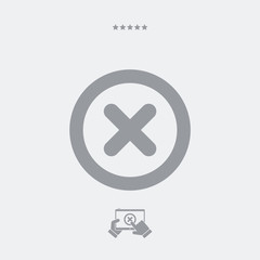 Obraz premium Declnine symbol box icon