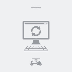 Refresh computer flat icon