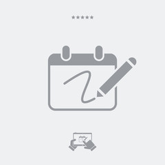 Notepad and pen icon