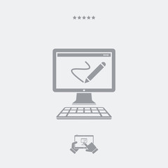 Designer application flat icon