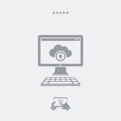 Data cloud flat icon