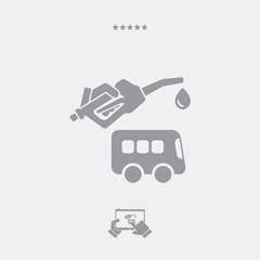 Bus fuel - Vector icon