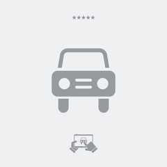 Car flat single icon