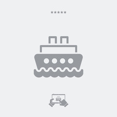 Navy flat single icon