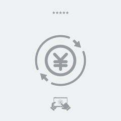 Money trade flat icon - Yen