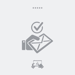 Checking mail flat icon